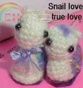 Meribears - Amigurumi Snail Love True Love