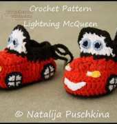 Natalija Puschkina-Baby booties Lightning McQueen cars