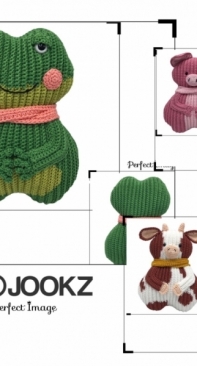Jookz creaties - Joke Postma - Combi Ribblz Frog, Cow and Pig - Combi Ribblz - Kikker, Koetje en Varken - Dutch