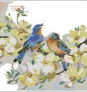 Bucilla 42737 Birds with Dogwood XSD