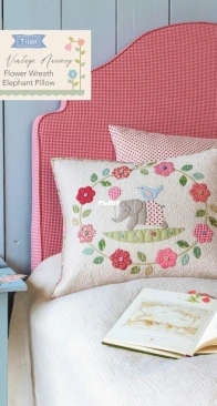 Tilda - The Vintage Nursery - Flower Wreath Elephant Pillow