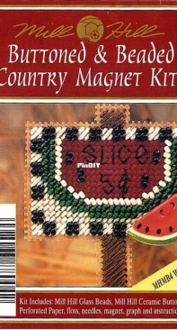 Mill Hill MHMB4 Buttoned Beaded Country Magnet Kits - Watermelon for sale