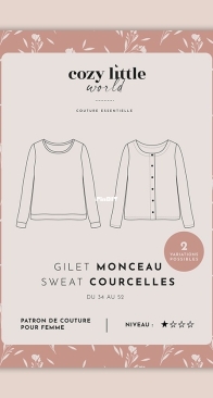 Cozy Little World - Courcelles Sweat / Monceau Jacket - Sizes 36-44 - French