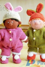 Twins-Nursery Baby in Bunny Suit by Ala Ela