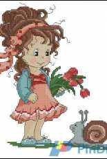Tani211 - Tulips and Snail (free design)