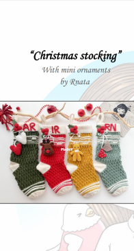 RNata - Natalia Ruzanova - Christmas Stockings with Mini Ornaments