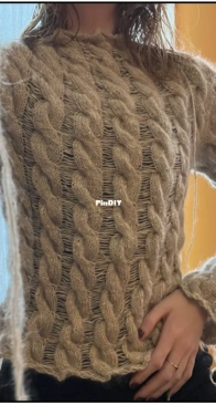 Cable Lace Sweater by Siv Årsand