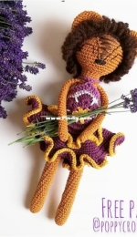 Poppy Crochet Design - Zsuzsanna Blaho - Lioness in the Colours of Lavender - Free