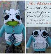 Country Willow Designs- Sheri Weber- Uno the owl sweater  - FREE