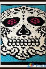 Crochet Couch - Kim Latshaw - Sugar Skull Afghan in Color