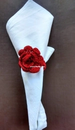 Crocheted napkin ring
