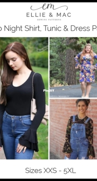 Ellie and Mac - Day To Night Shirt, Tunic and Dress - Sizes XXS-5XL