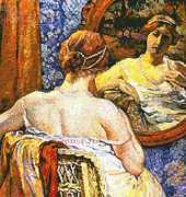 Artecy Cross Stitch - Woman at the Mirror by Theo Van Ryssellberghe