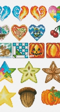 Wonderful Cherry - Heart, Square, Star, Acorn, Pumpkin XSD