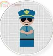 Daily Cross Stitch - Policeman