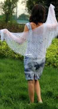 Shawlette Fichu Fiza by Venera Sharipova - English, Russian