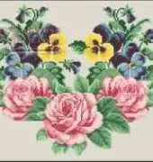 Roses and Pansy Frise and Bouquet