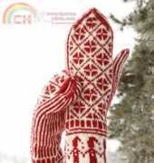 Drops Design-0-791-Mittens with christmas pattern- Free