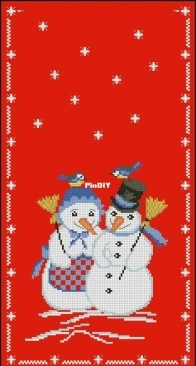 Permin of Copenhagen 68-1224 Christmas table runner XSD