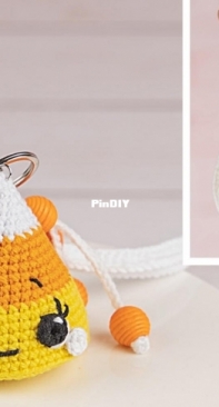 Mufficorn - Olga Chemerys - Candy Corn Keychain