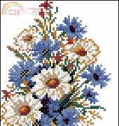 Zolotoe Runo B-009 Buttonholes with daisies