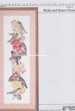 The Vermillion Stitchery 056 Birds and Roses Picture -  Donna Vermillion Giampa XSD