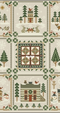 Little House Needleworks LHN - Log Cabin Christmas Complete  XSD