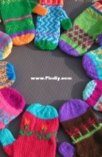 Color Me Warm Mittens by Colleen Brooks-Free