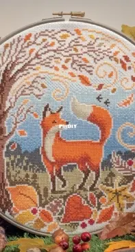 Fox In Fall by Emma Congdon from Cross Stitcher UK Issue 401 XSD + PCS