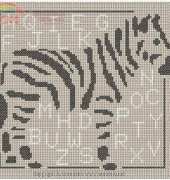 Broderie ABC Zebre