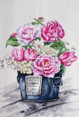 Moroshka Stitch - Peonies and Tulips by Elena Grigoryeva