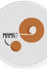 Daily Cross Stitch - Donut Baby