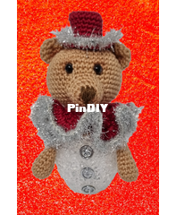 Christmas bear on a ledball