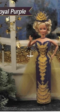 Annies Fashion Doll Plastic Canvas Club  FP 20-01  Royal Purple 1996