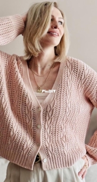 Crochet together - Svetlana Kochkina - Светлана Кочкина - Lace leaves cardigan - Кардиган Листики - Russian