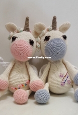 Amigurumi Blue and Pink Unicorn