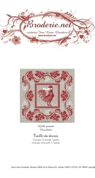Anagram Taille du Dessin - Le Coq Sampler  XSD/PCS