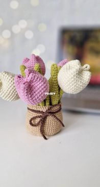 Kid Unique Crochet - Jelena Ohtina - Tulips in the pot