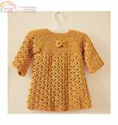 Mon Petit Violon -  Mustard Bow Dress