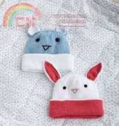 Bernat Softee Baby Knit Hats with Ears - Free