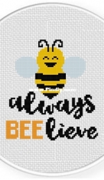 Daily Cross Stitch - Always Bee-lieve
