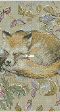 Sleepy Fox Cushion by Carol Thornton from Cross Stitch Gold 140 PCS