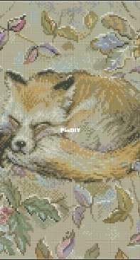 Sleepy Fox Cushion by Carol Thornton from Cross Stitch Gold 140 PCS