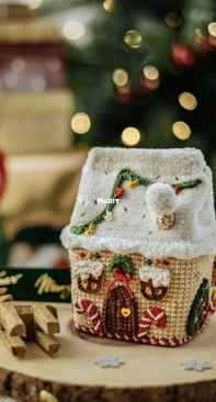 Circulo Yarns - LovLoops - Jenifer Mota - Gingerbread House - Free