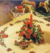 Christmas Tablecloth From Cross Stitch Collection 19 - 10-11-1995