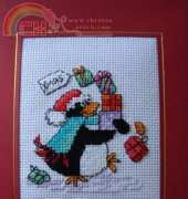 Penguin Christmas card