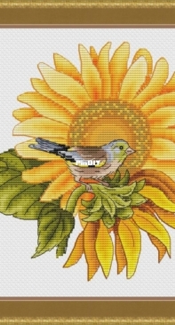 Bird On The Sunflower by Serafima Abramova / Серафима Абрамова