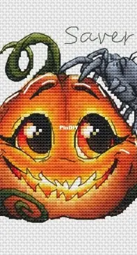 Pumpkin with Her Friend Spider by Saverka - Savera / Victoria Kuznetsova