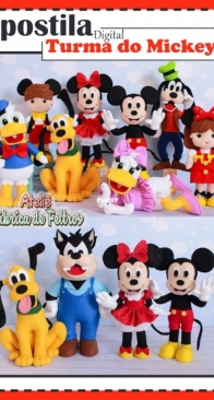 Atelie Fabrica de Feltros -Mickeys Class - Turma do Mickey - Portuguese