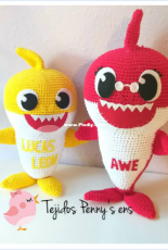 Tejidos Pennys Ens - Carolina Garcia - Baby and Grandma Shark - Spanish
